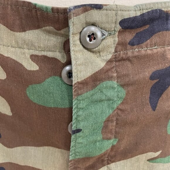 Vintage Military Woodland Camo Cargo Pants Army Combat Y2K Tactical Grunge - Picture 5 of 13